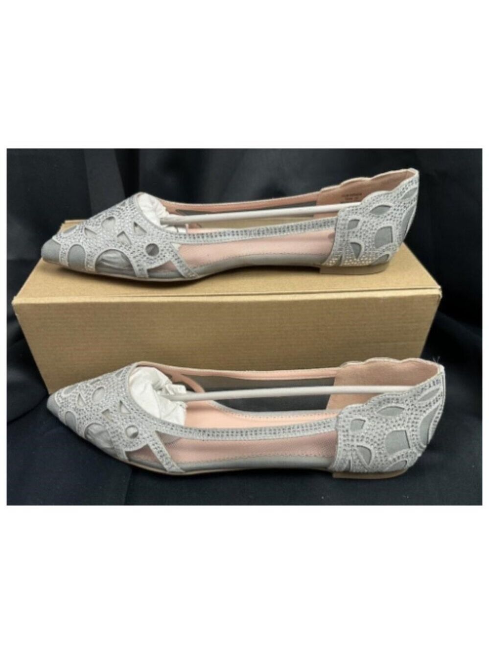 Journee Batavia Ballet Flats in Faux Suede & Mesh Size 10